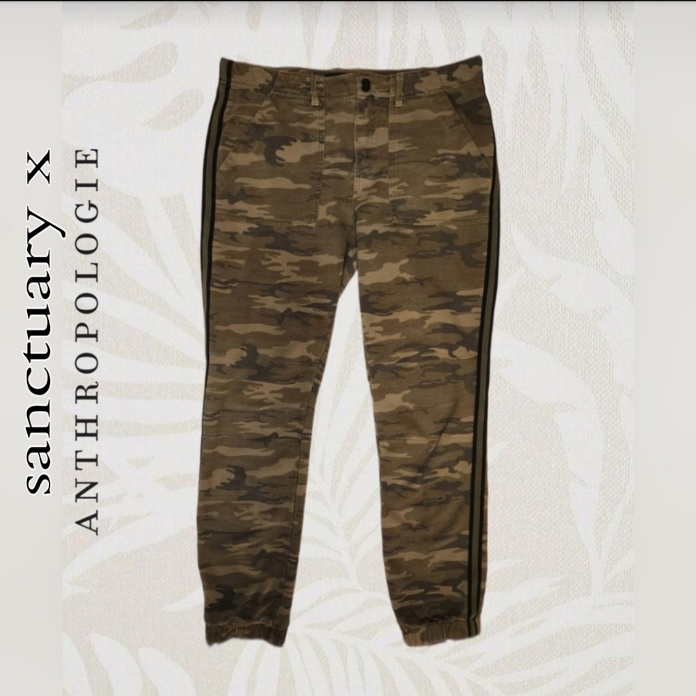 Sanctuary x Anthropologie Green Camo Jogger Pants Size 28 (G24)